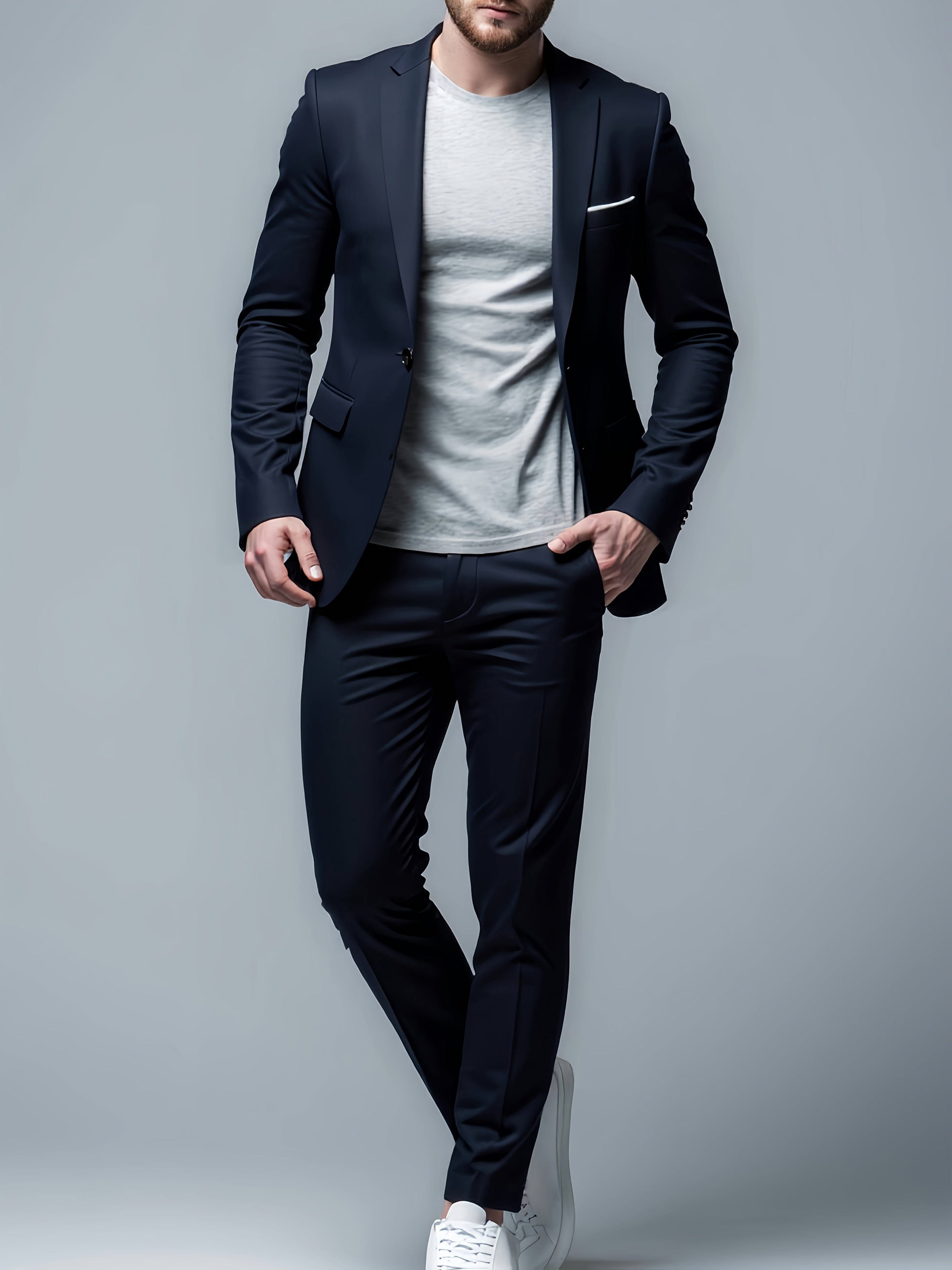 FRANK™ | Herrejakkesæt i stretch med to knapper