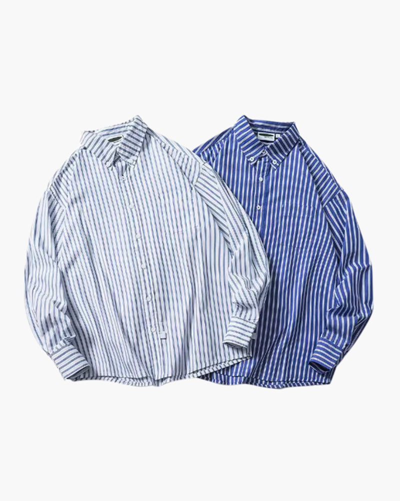 FRANK | OVERSIZED STRIPET SKJORTE