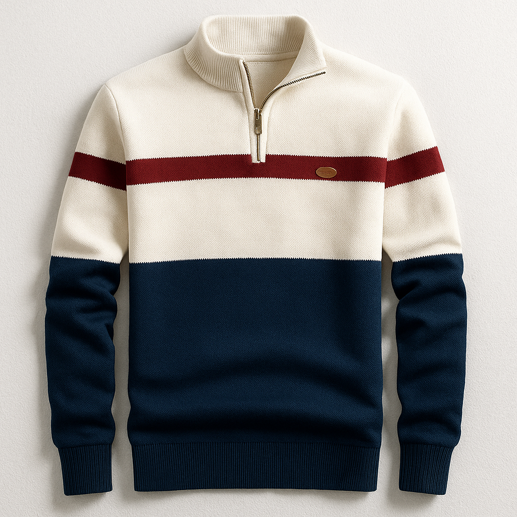 FRANK | HERRE-PULLOVER MED LYNLÅS I KRaven