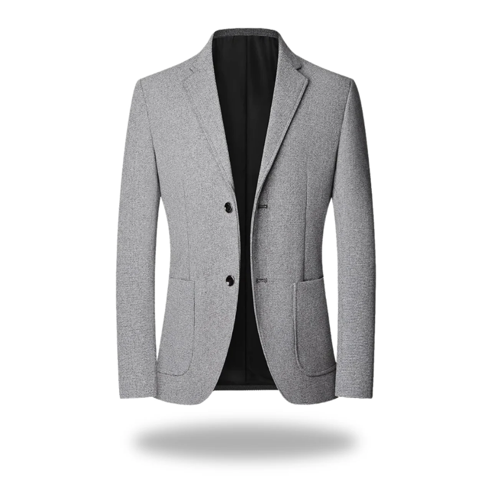 FRANK™ | Strikket herreblazer med to knapper