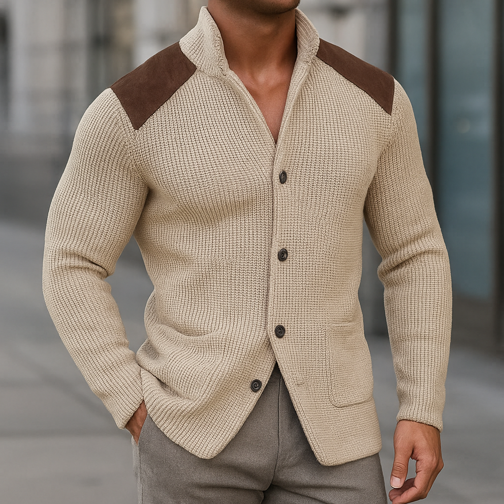 FRANK | STRIKKET BLAZER MED STRUKTUR TIL HERRER