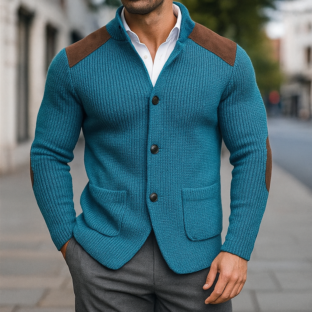 FRANK | STRIKKET BLAZER MED STRUKTUR TIL HERRER