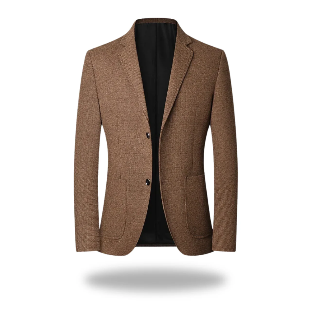 FRANK™ | Strikket herreblazer med to knapper