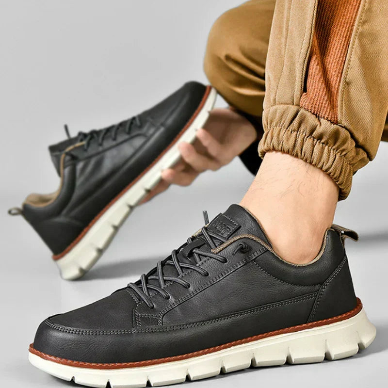 FRANK™ | LÆDERSNEAKERS MED STØTTE
