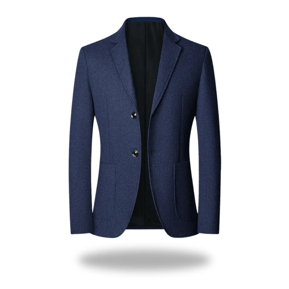 FRANK™ | Strikket herreblazer med to knapper
