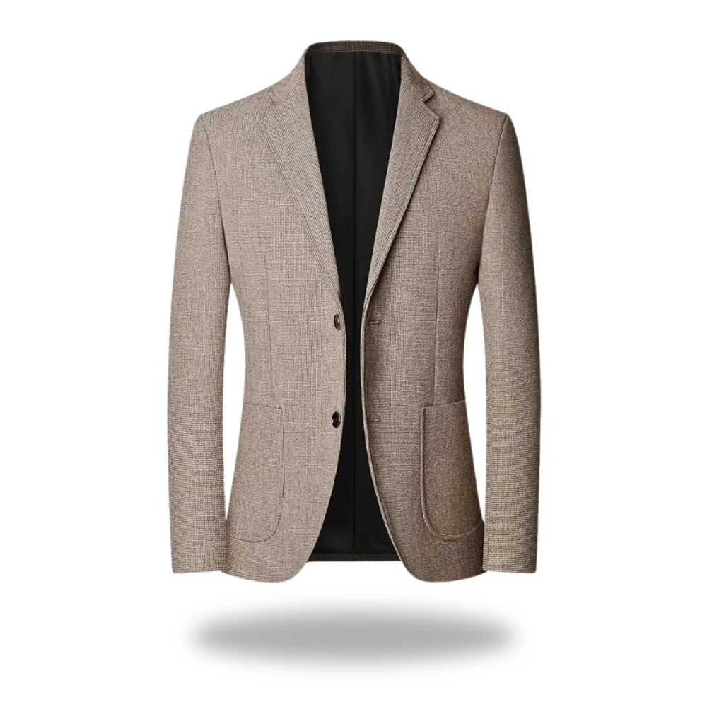 FRANK™ | Strikket herreblazer med to knapper
