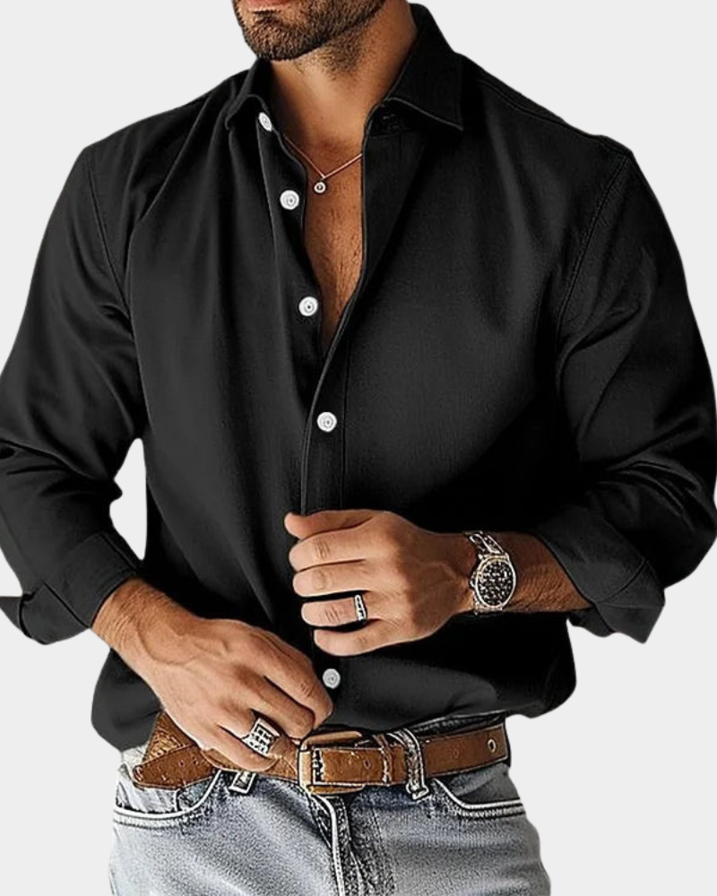FRANK | SLIM FIT STRETCH BUTTONED SHIRT FOR MEN