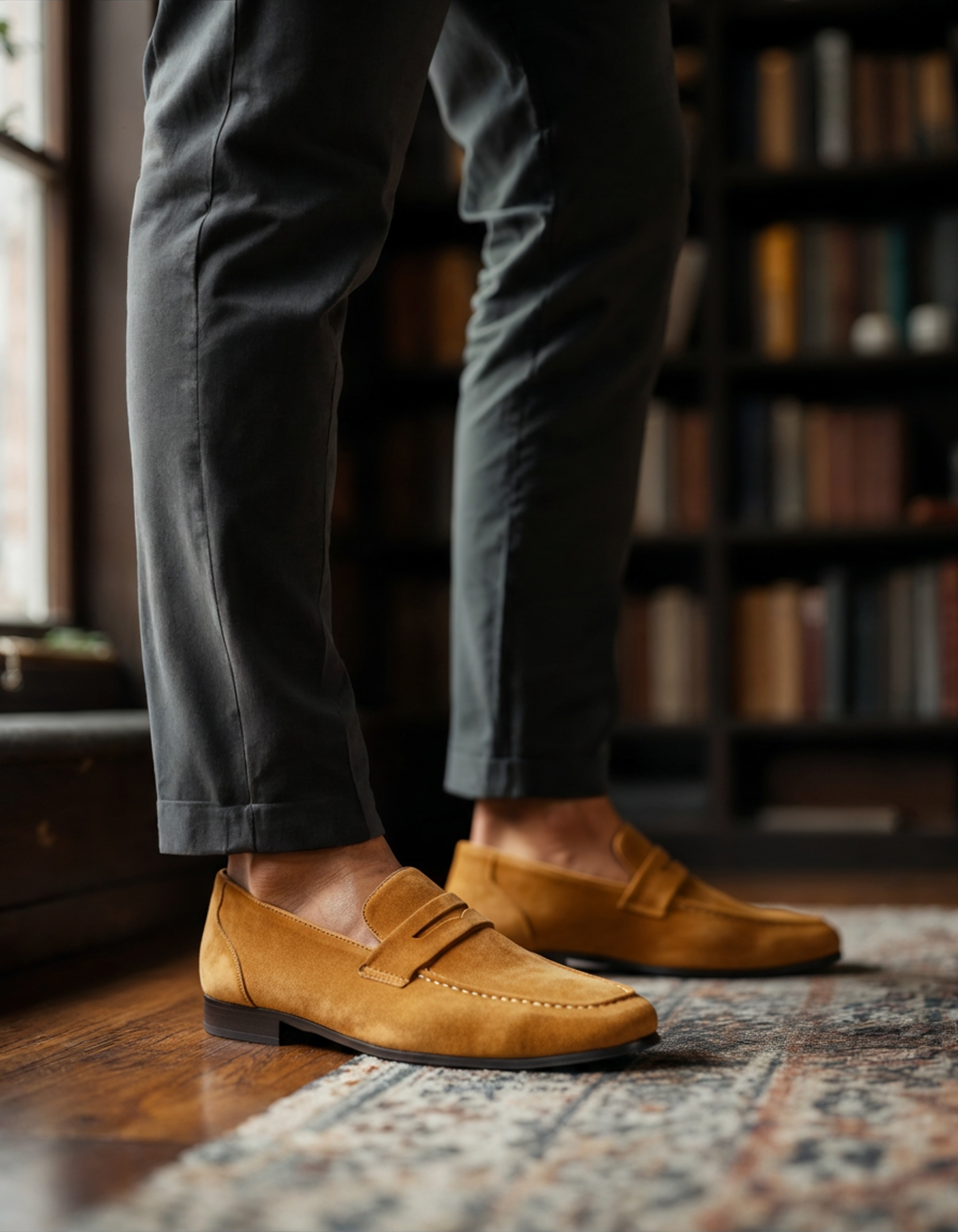 FRANK™ | Penny loafers i ruskind