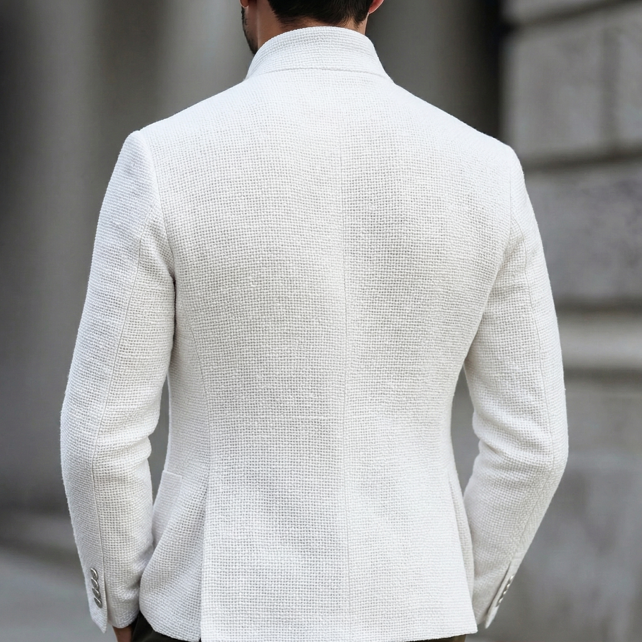 FRANK™ | Strikket blazer til mænd med guldknapper
