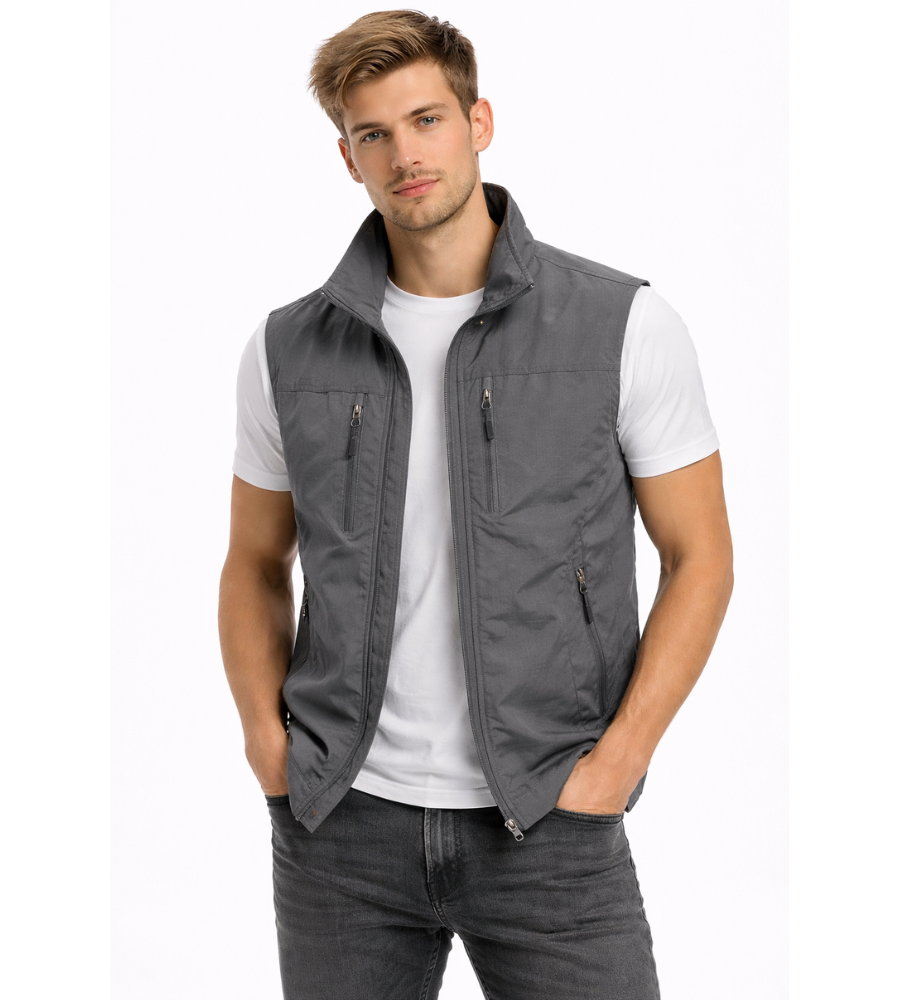 FRANK™ | Nylonvest med lynlås til mænd