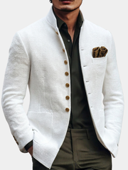 FRANK™ | Strikket blazer til mænd med guldknapper