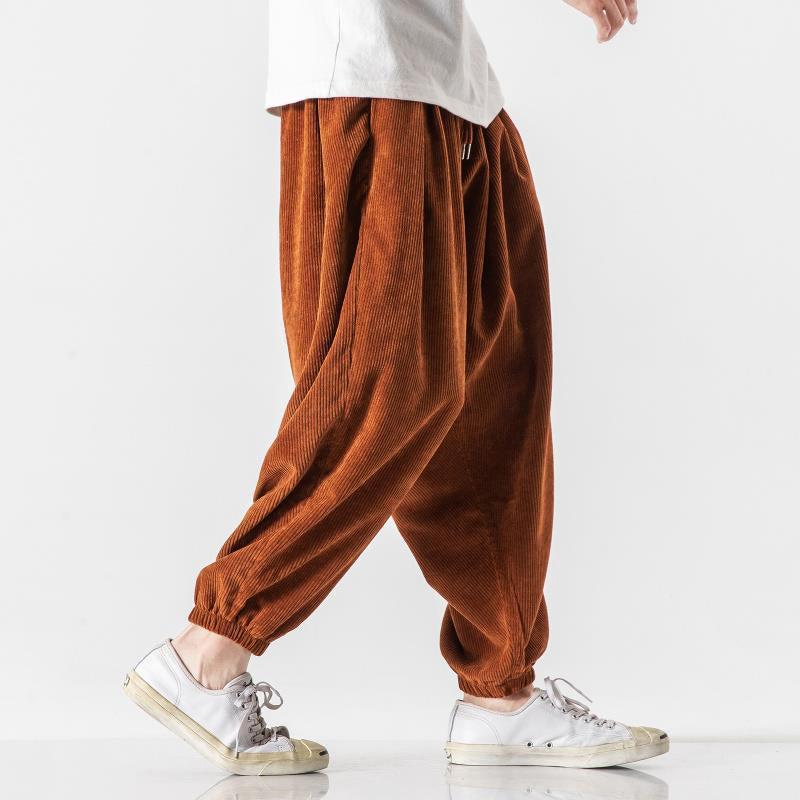 FRANK™ | Joggerbukser i corduroy med løs pasform til mænd