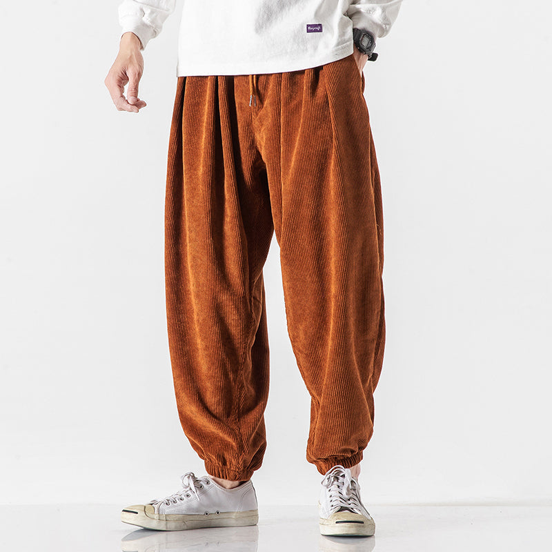 FRANK™ | Joggerbukser i corduroy med løs pasform til mænd