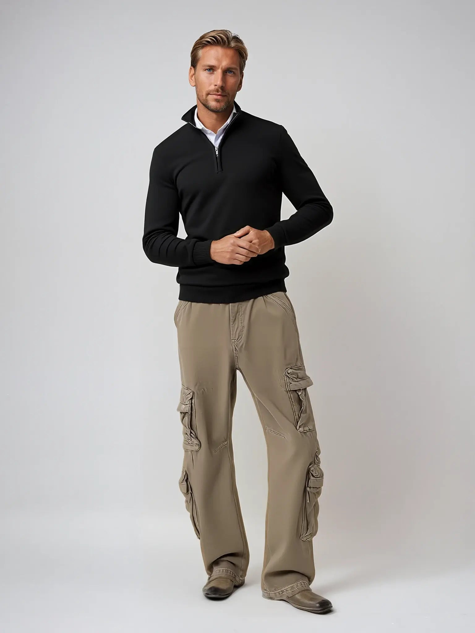 FRANK™ | Sweater med halv lynlås