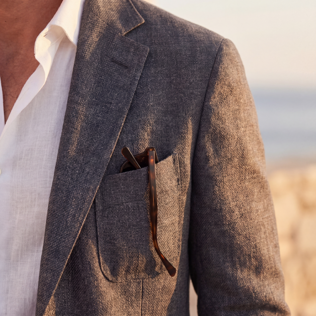 FRANK™ | Ustruktureret herreblazer med skulderpuder