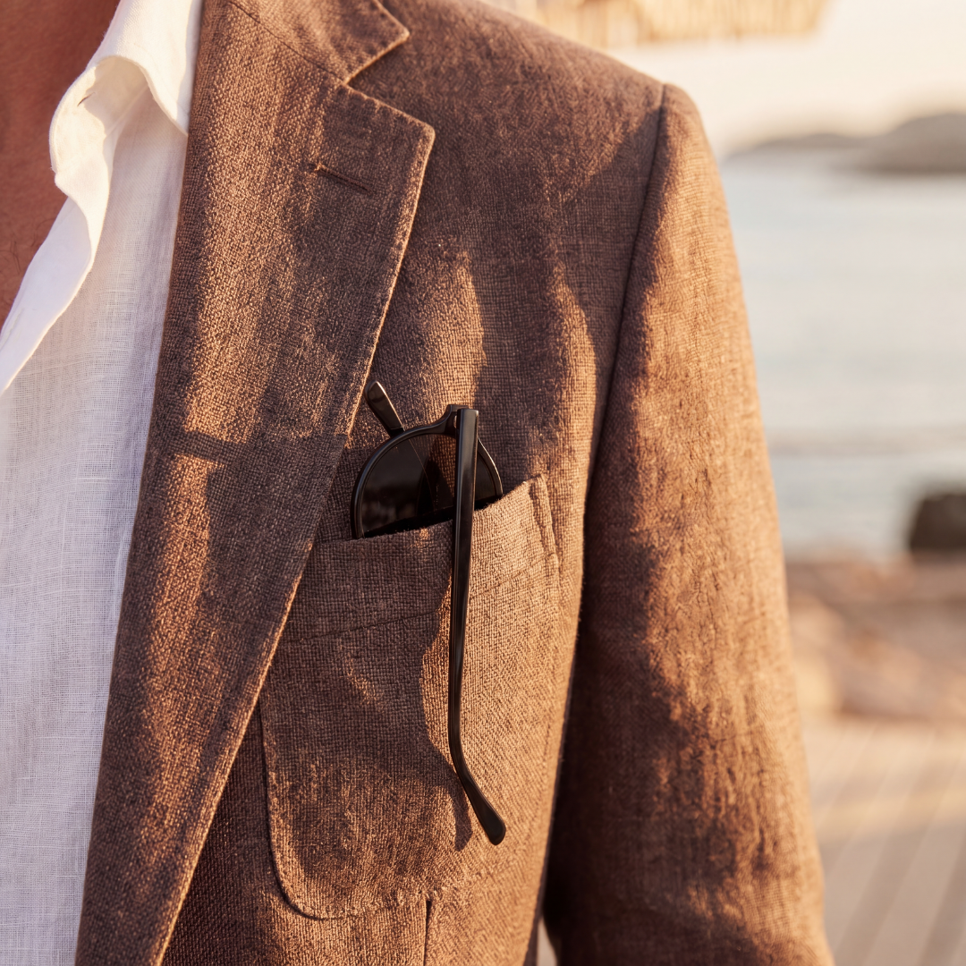 FRANK™ | Ustruktureret herreblazer med skulderpuder