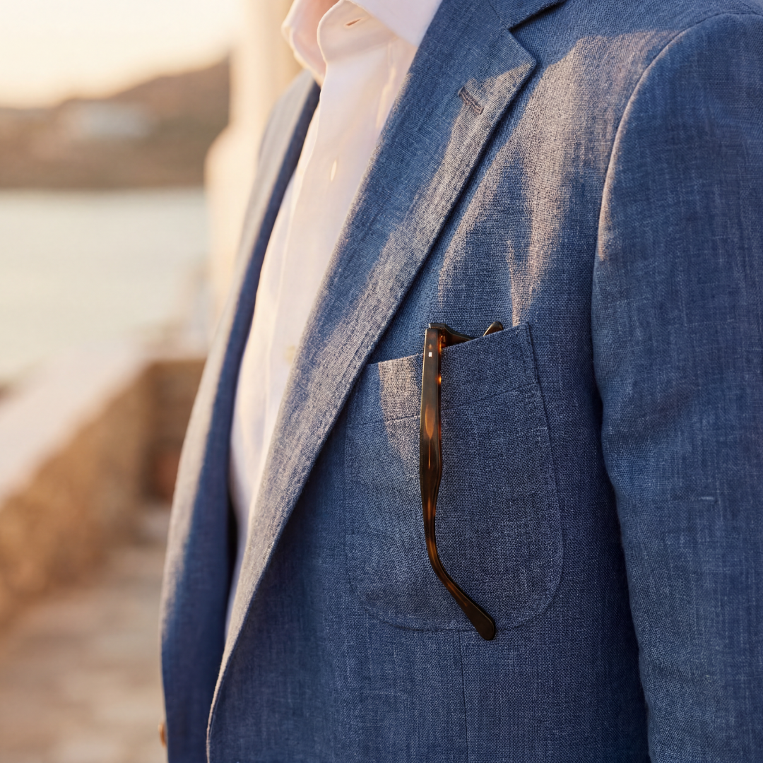 FRANK™ | Ustruktureret herreblazer med skulderpuder
