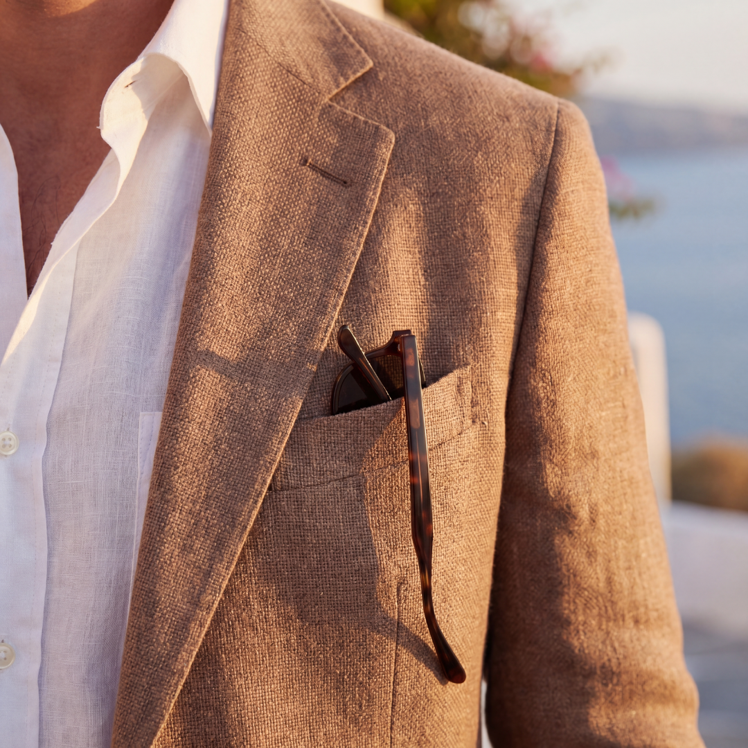 FRANK™ | Ustruktureret herreblazer med skulderpuder