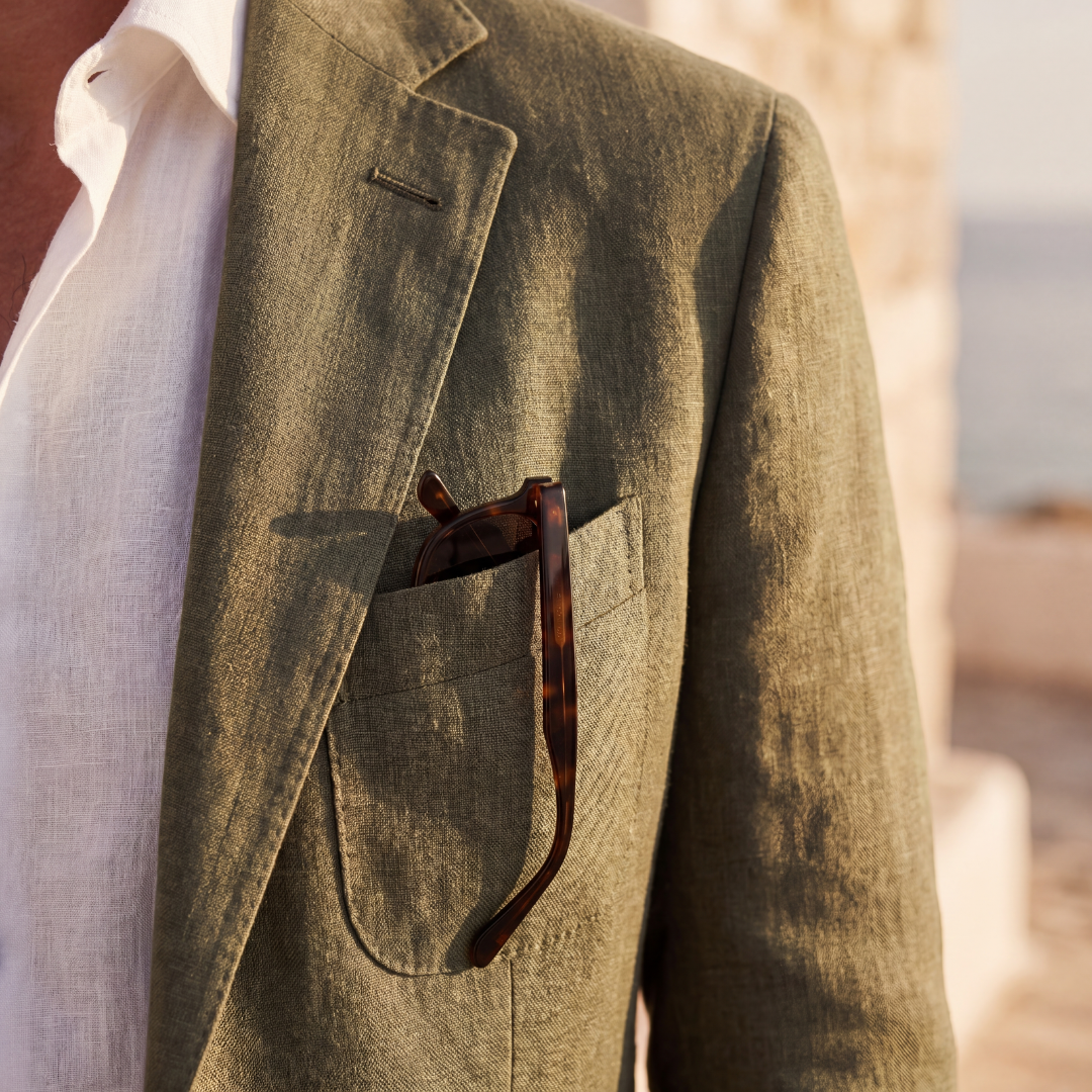 FRANK™ | Ustruktureret herreblazer med skulderpuder