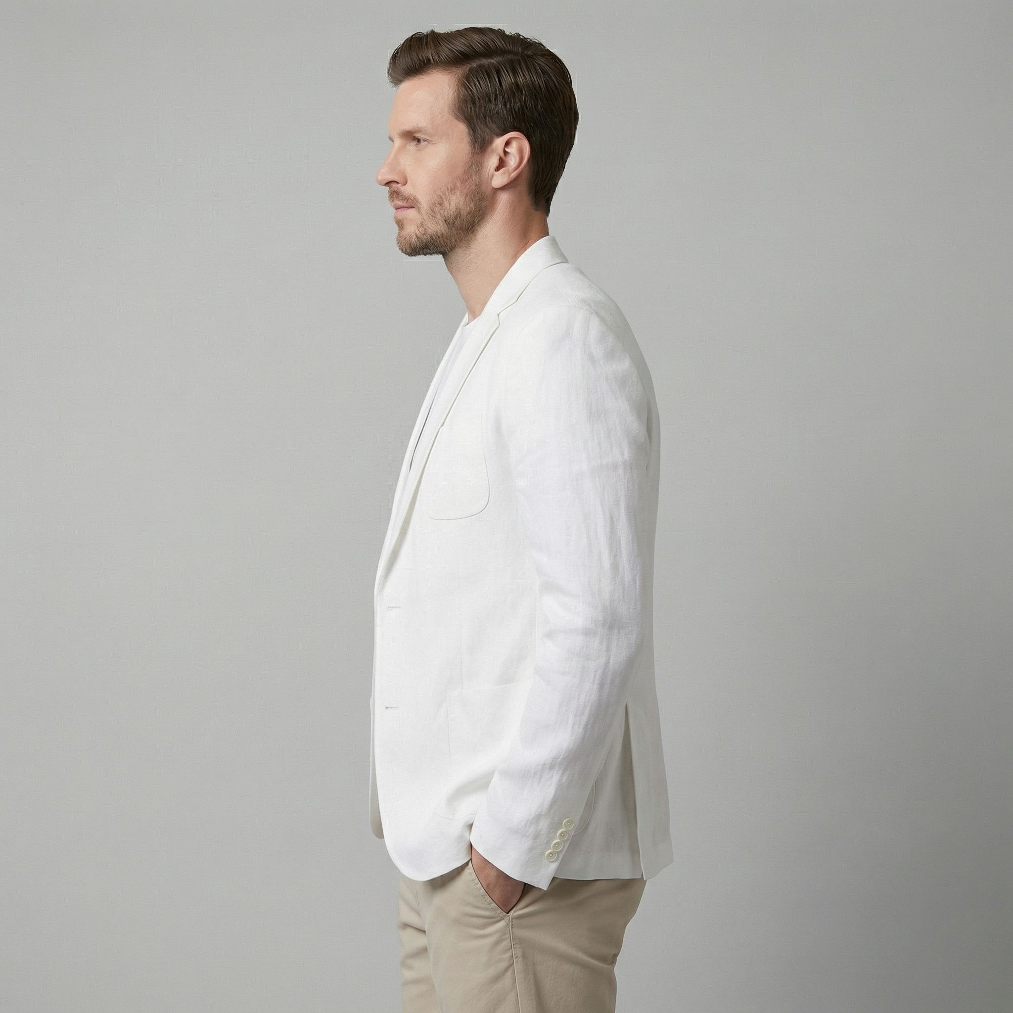 FRANK™ | Herreblazer i hør med to knapper