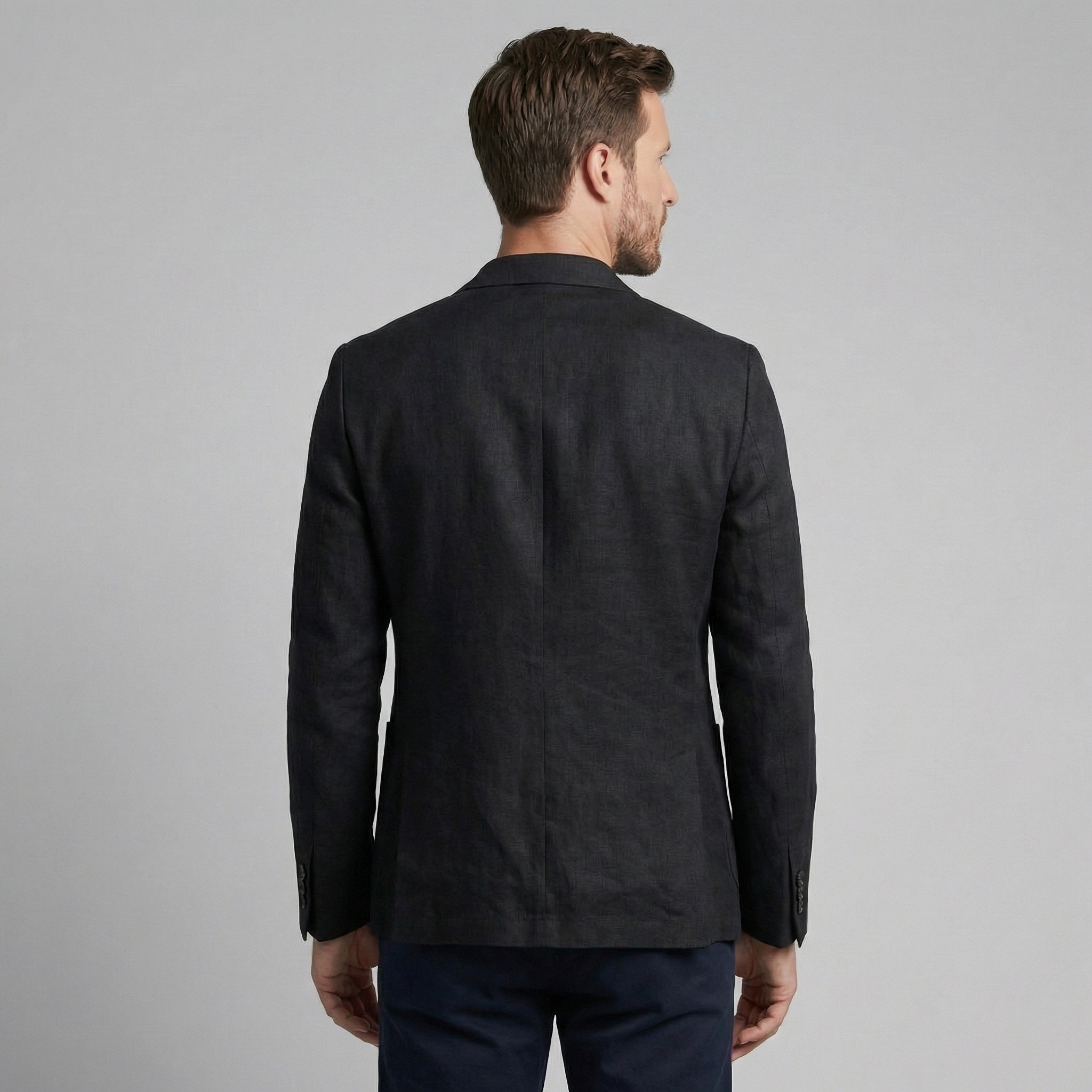 FRANK™ | Herreblazer i hør med to knapper