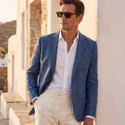 FRANK™ | Ustruktureret herreblazer med skulderpuder