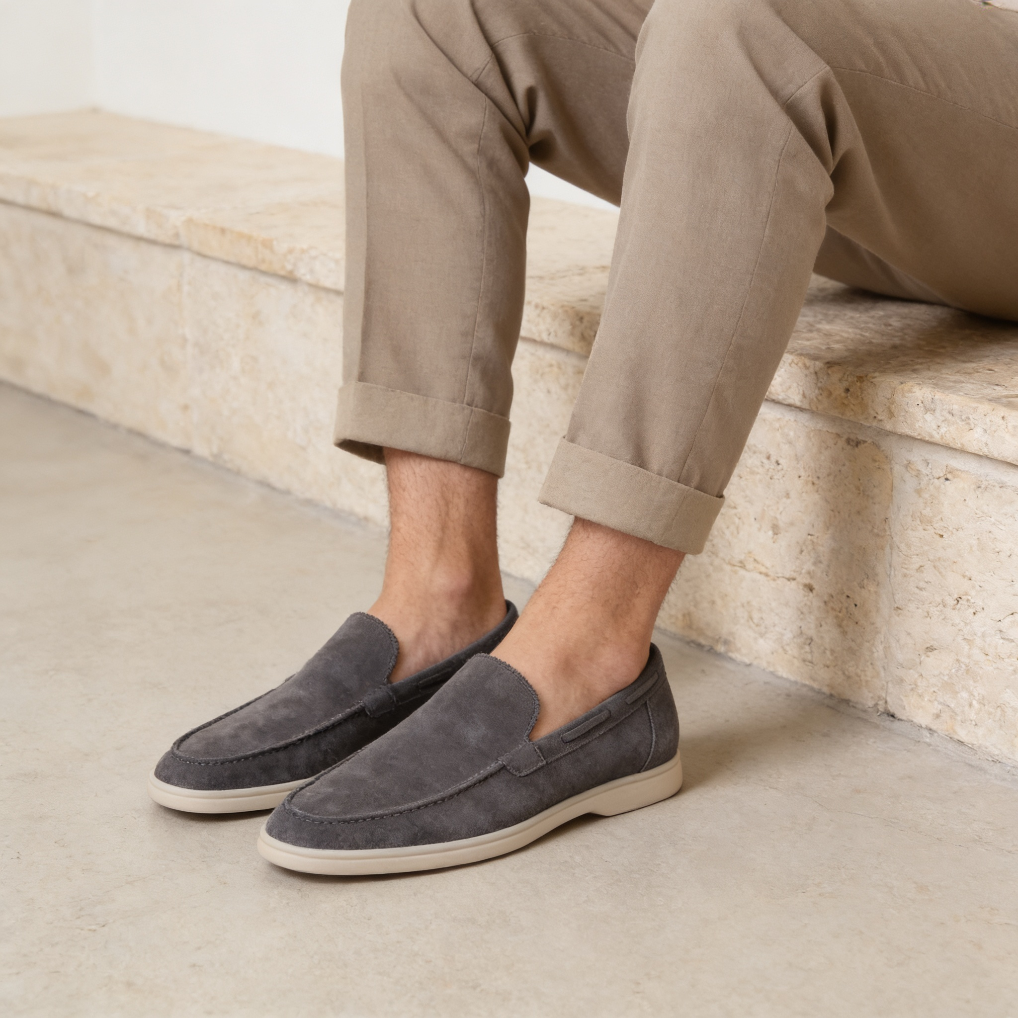 FRANK™ | Loafers i ruskind til mænd