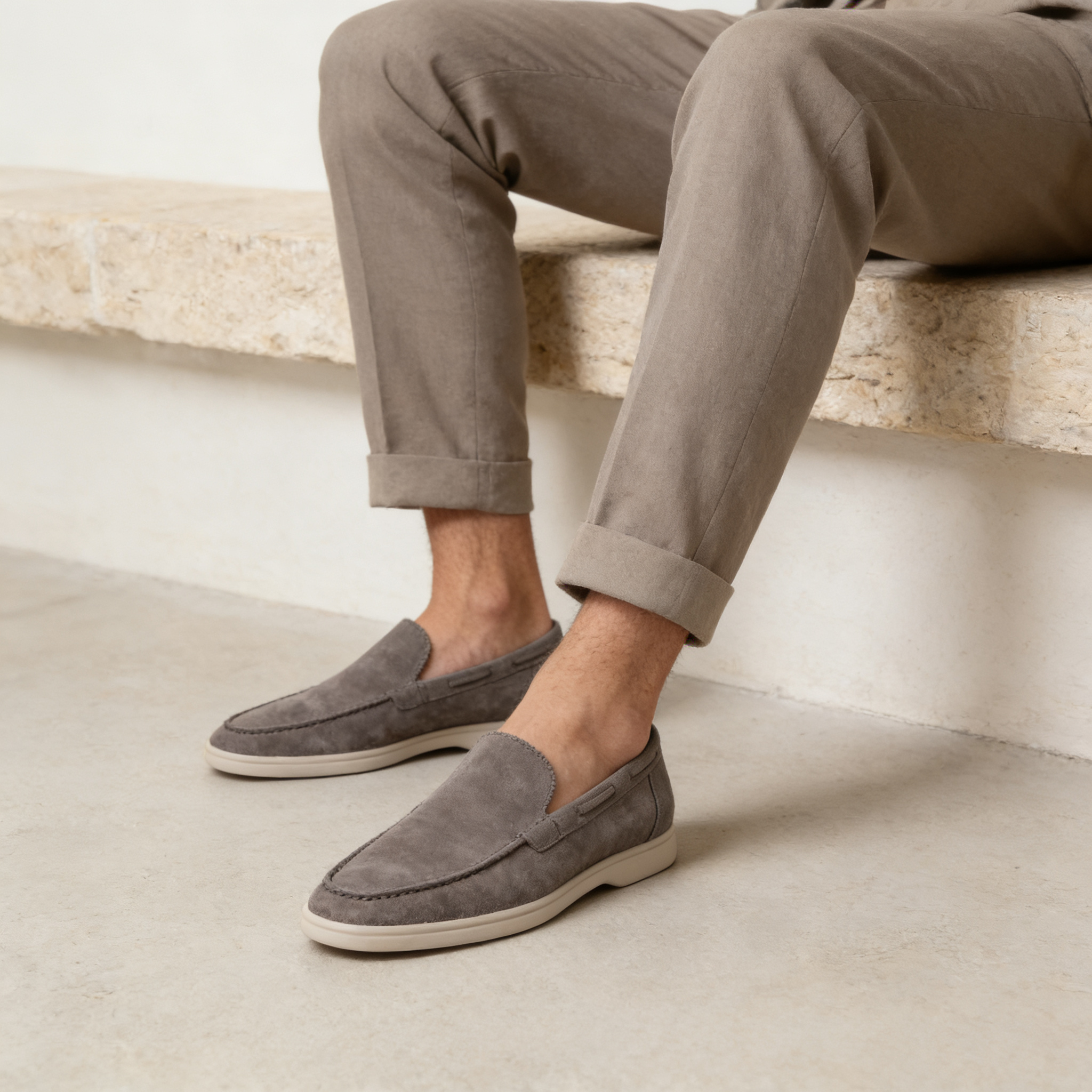 FRANK™ | Loafers i ruskind til mænd