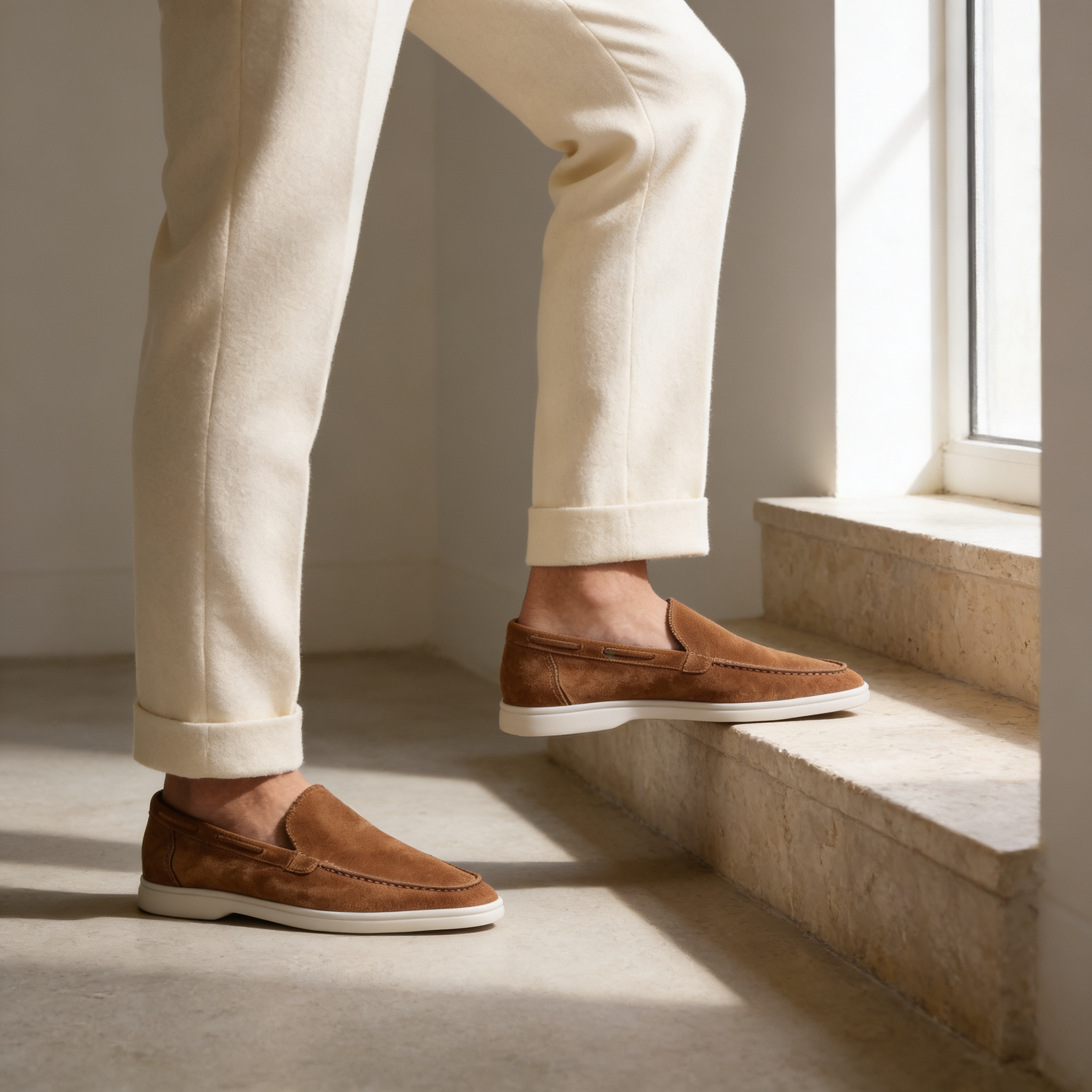 FRANK™ | Loafers i ruskind til mænd