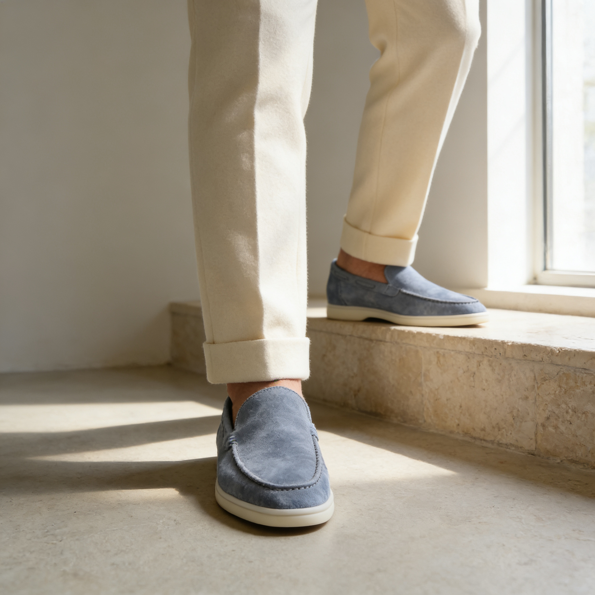 FRANK™ | Loafers i ruskind til mænd