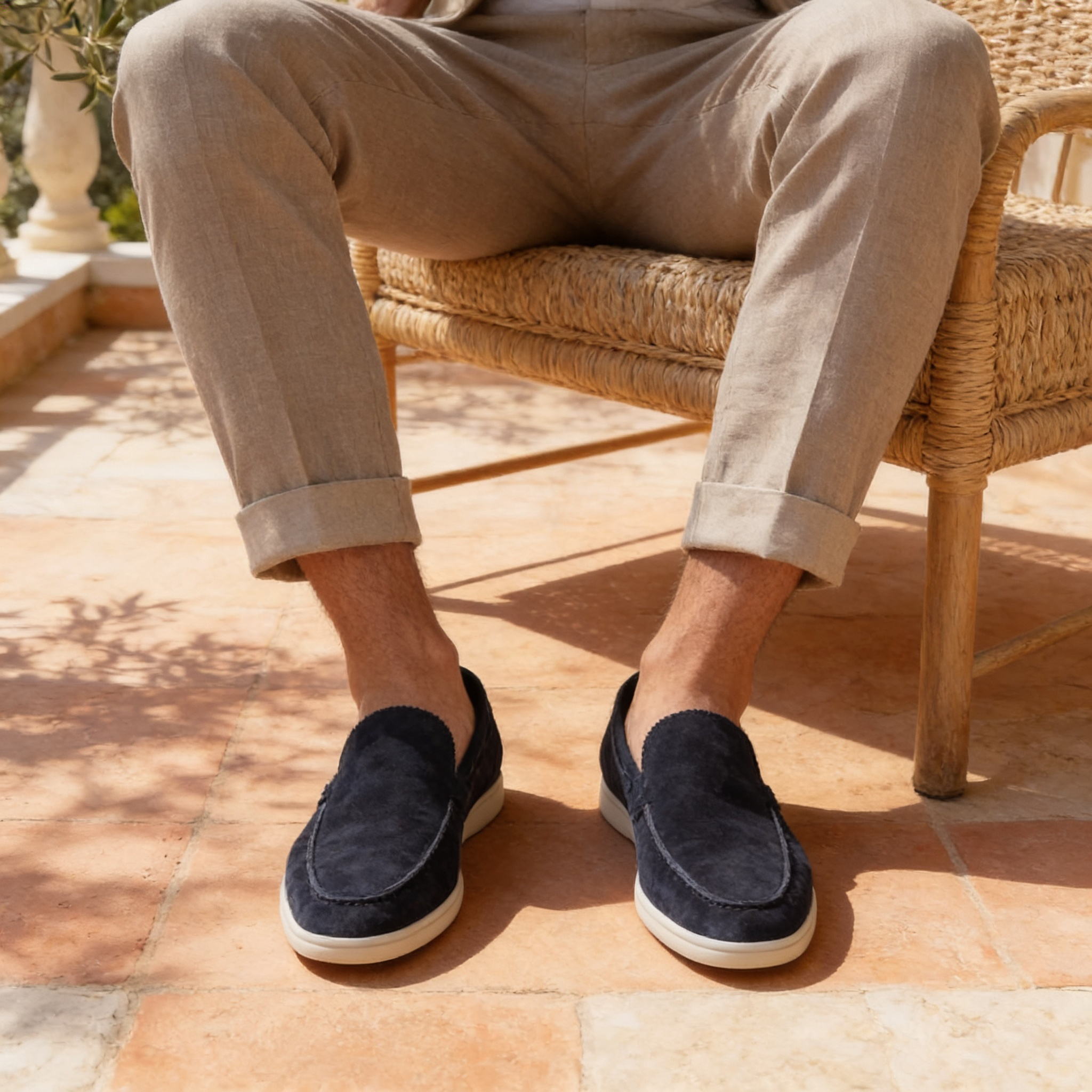 FRANK™ | Loafers i ruskind til mænd