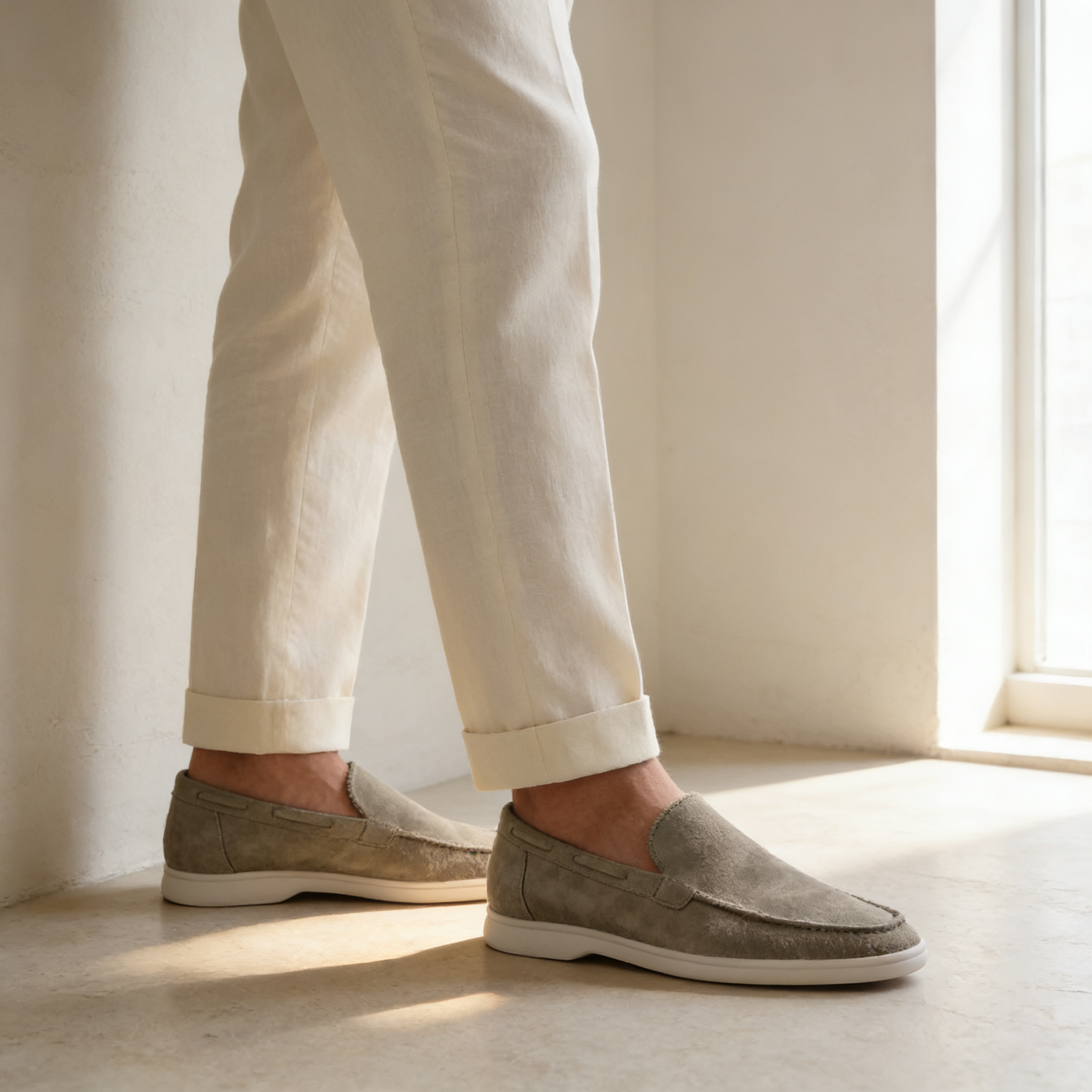 FRANK™ | Loafers i ruskind til mænd