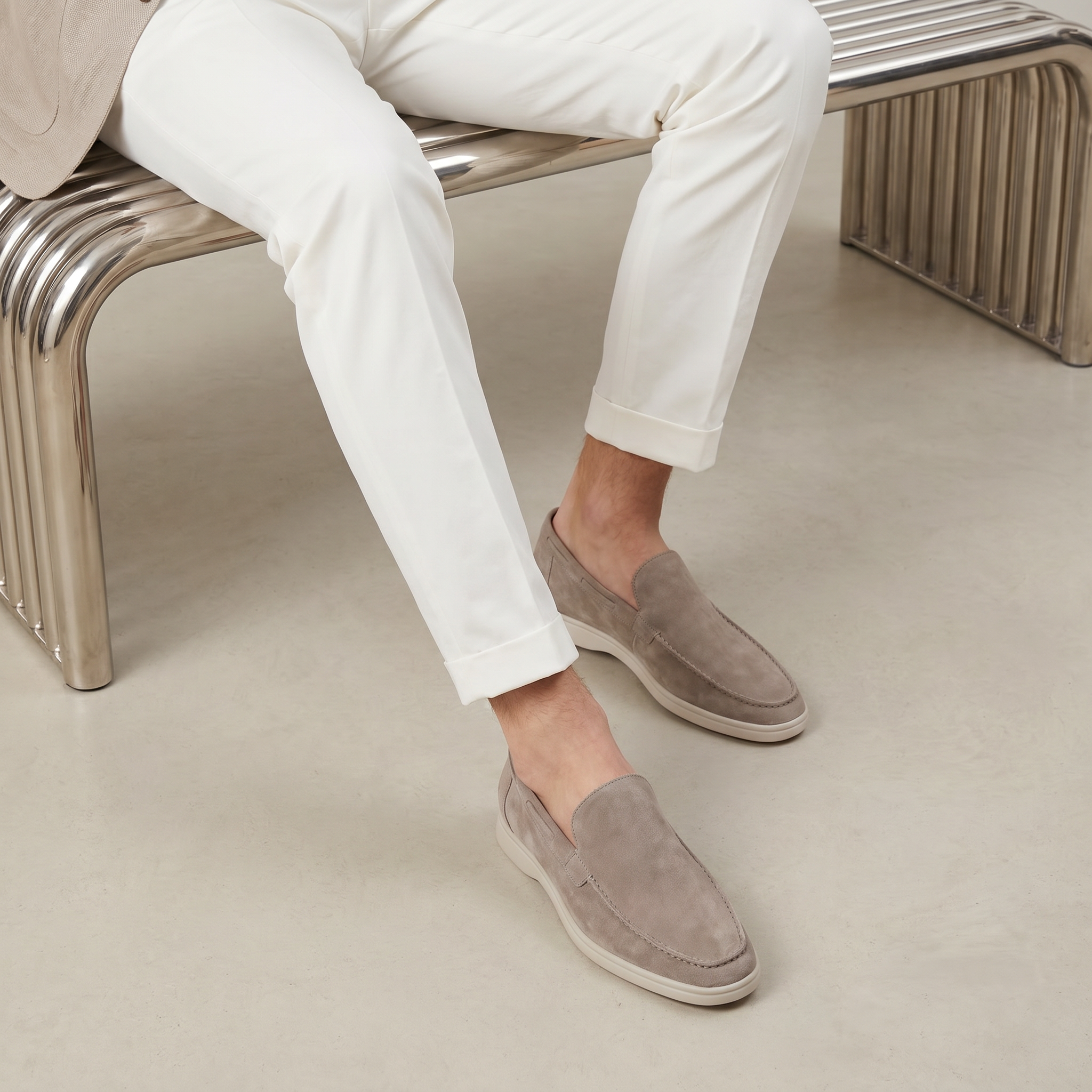 FRANK™ | Loafers i ruskind til mænd