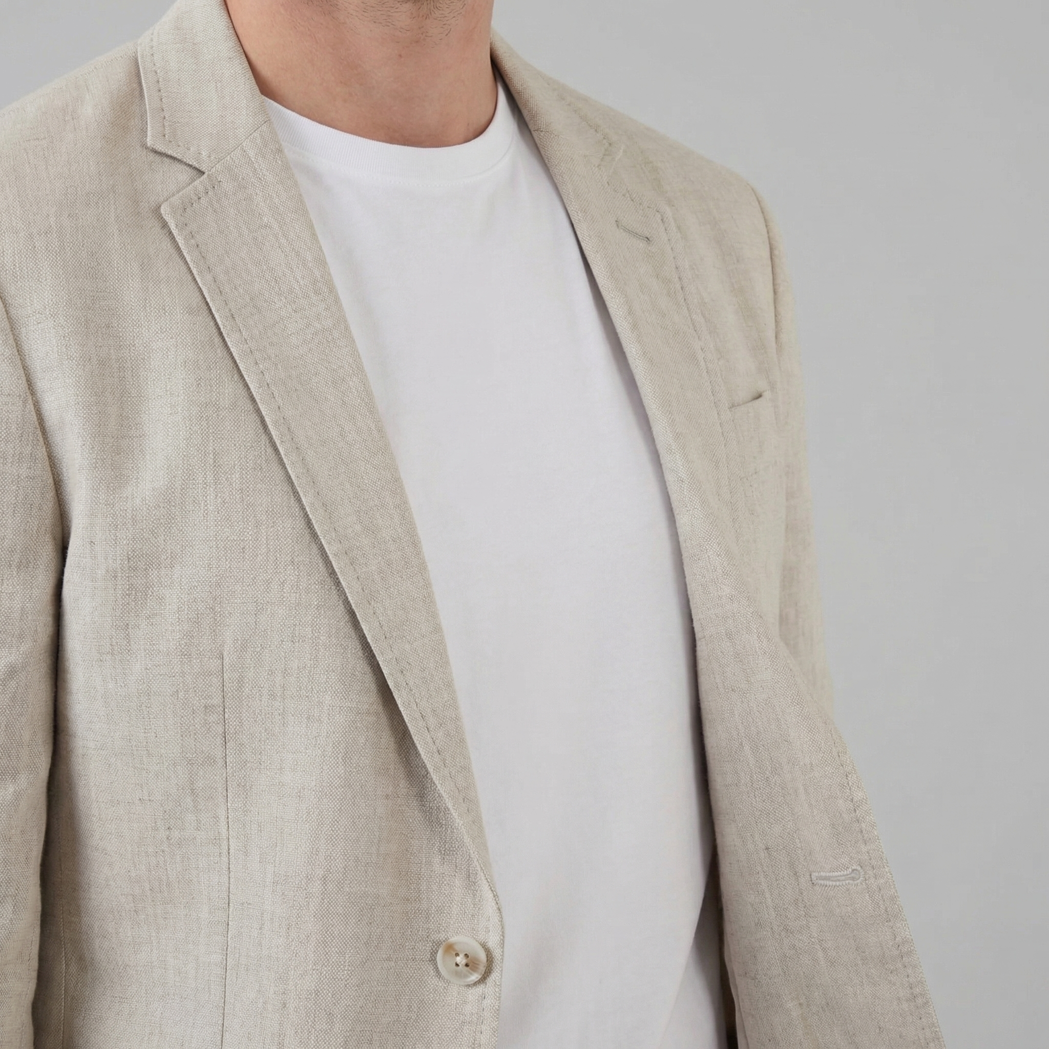 FRANK™ | Herreblazer i hør med to knapper