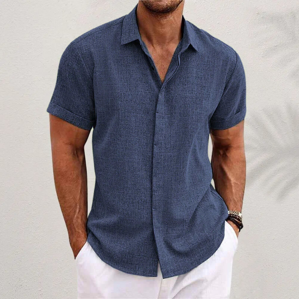 FRANK™ | Kortærmet linnedbluse