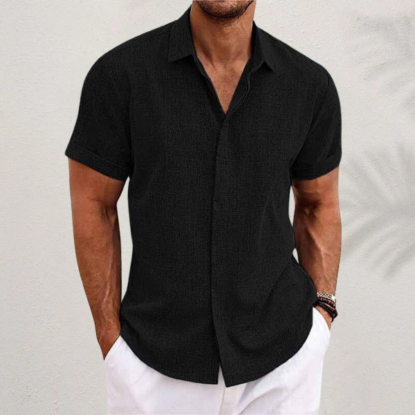 FRANK™ | Kortærmet linnedbluse