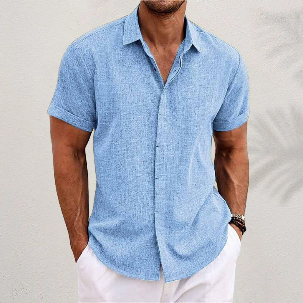 FRANK™ | Kortærmet linnedbluse