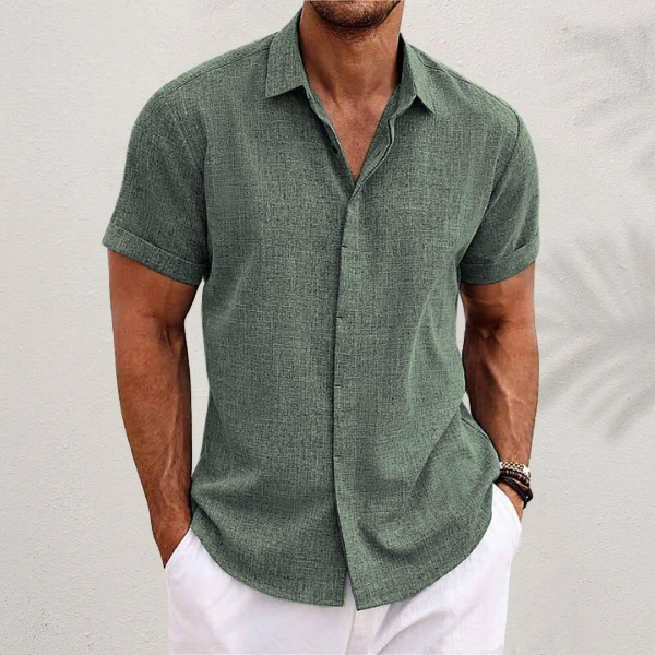 FRANK™ | Kortærmet linnedbluse