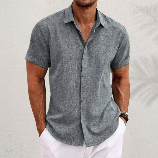 FRANK™ | Kortærmet linnedbluse