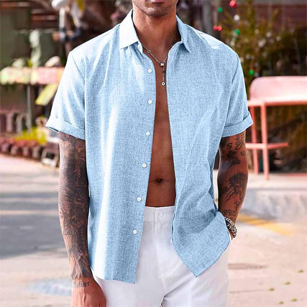 FRANK™ | Kortærmet linnedbluse