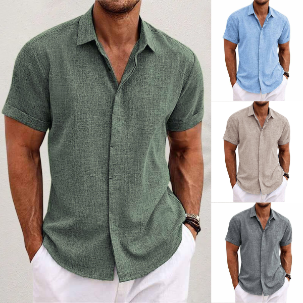 FRANK™ | Kortærmet linnedbluse