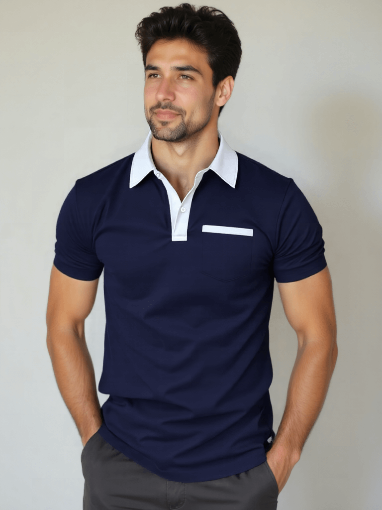 FRANK™ | Polo med kontrastkrave
