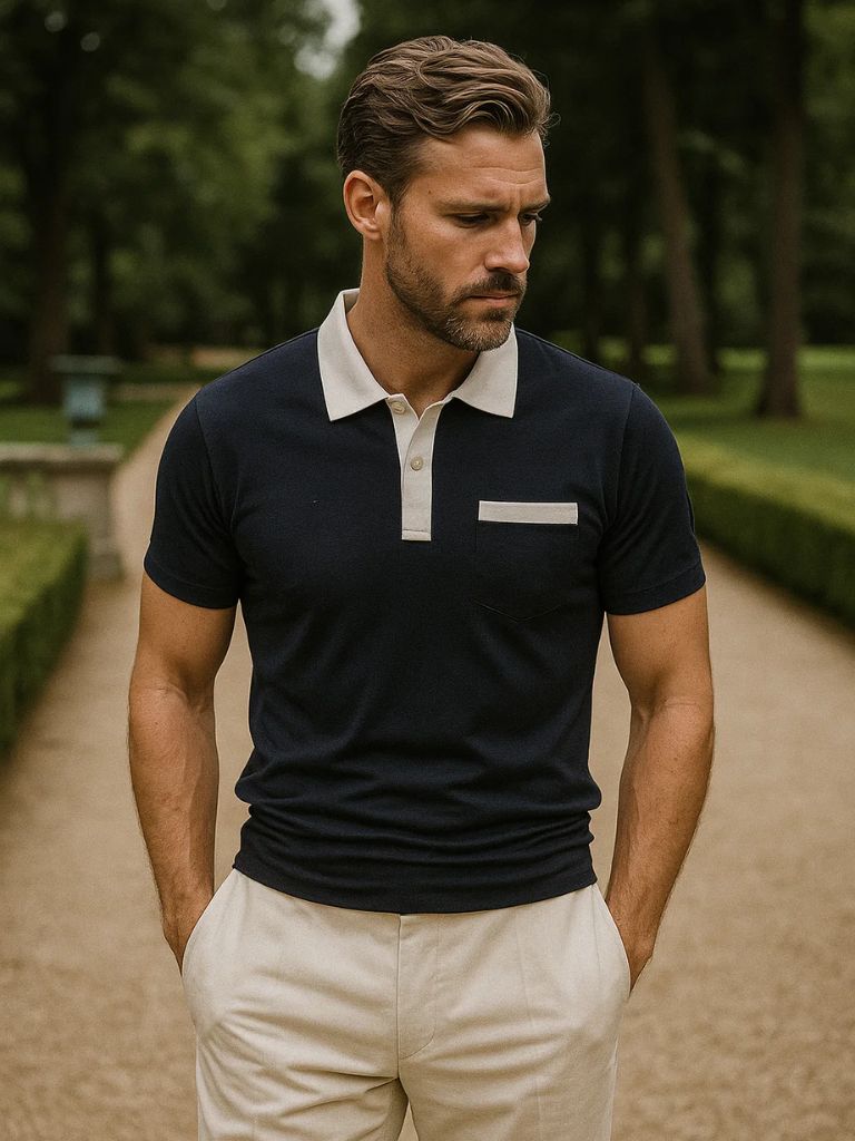 FRANK™ | Polo med kontrastkrave