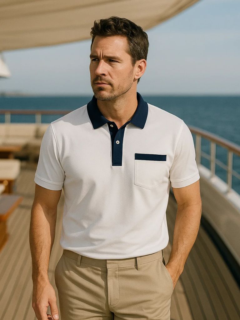 FRANK™ | Polo med kontrastkrave