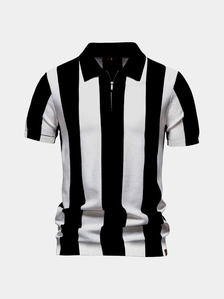 FRANK™ | Stribet polo med lynlås