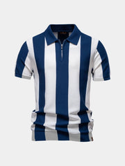 FRANK™ | Stribet polo med lynlås