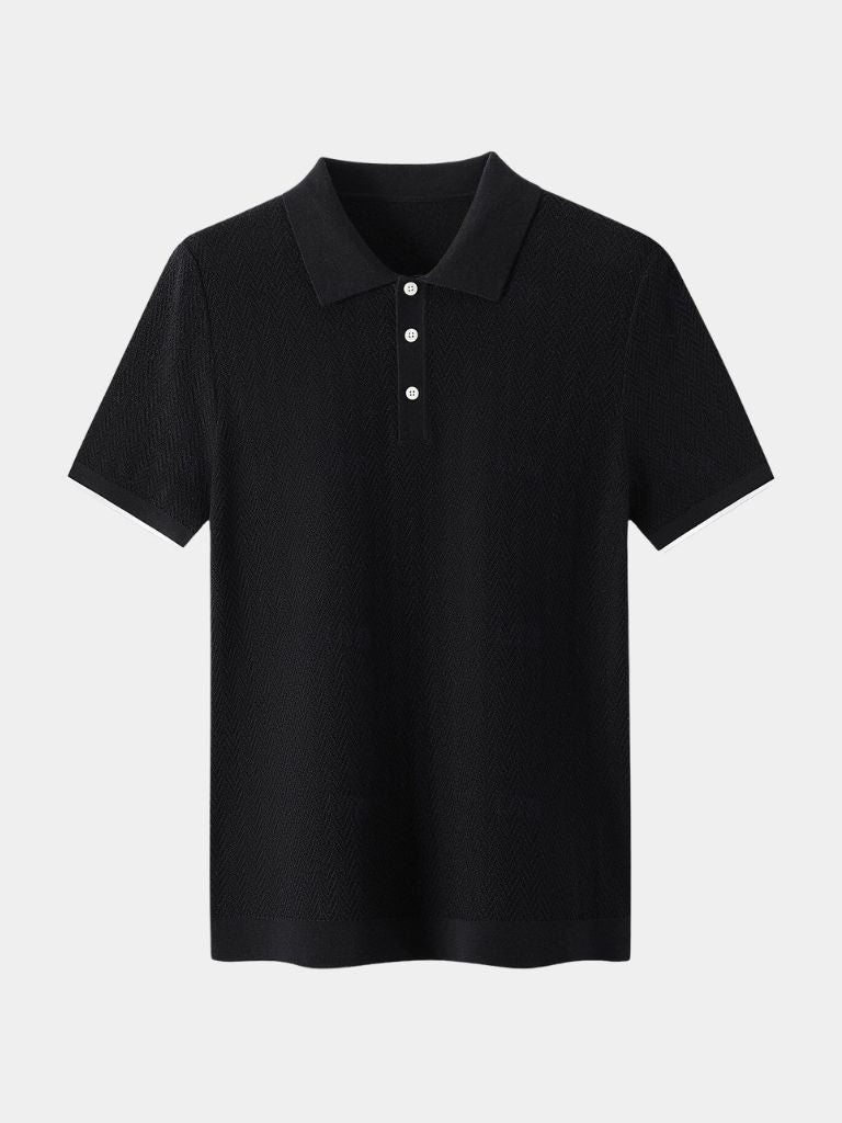 FRANK™ | Chevron-strikket polo