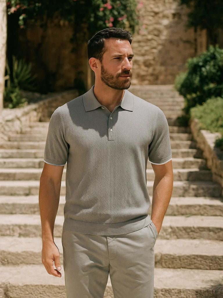 FRANK™ | Chevron-strikket polo