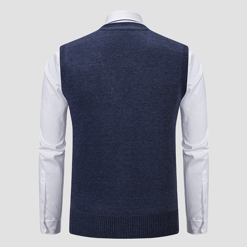 FRANK™ | Herrevest med diamantstrik og foring