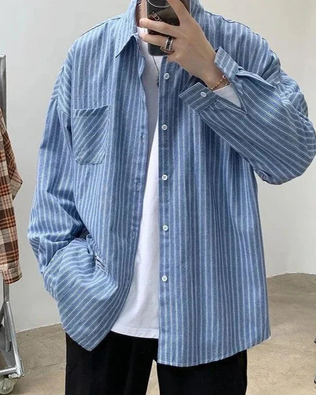 FRANK | OVERSIZED STRIPET SKJORTE